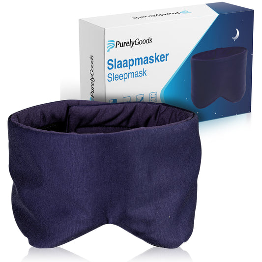 PurelyGoods Slaapmasker katoen donkerblauw hoofdafbeelding