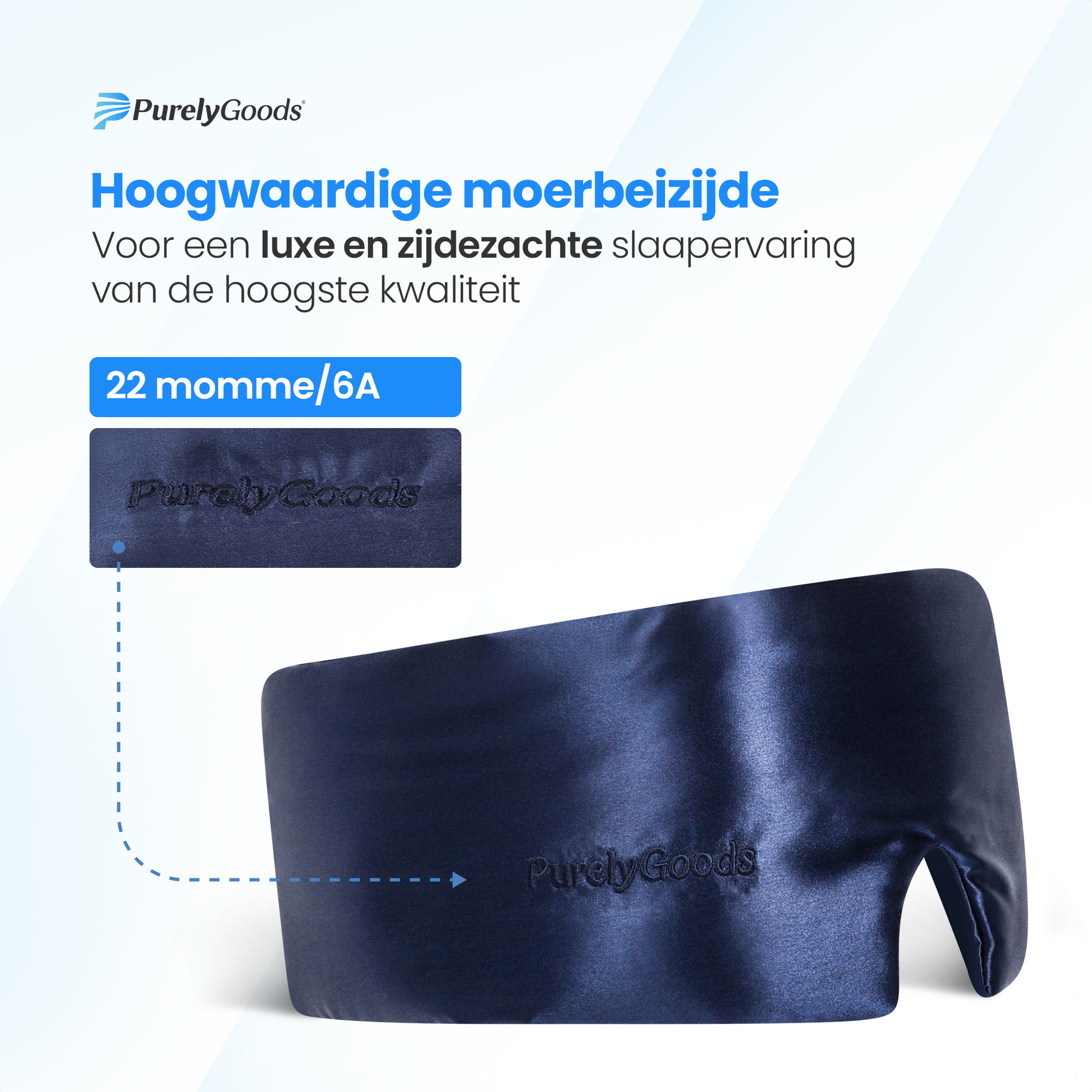 PurelyGoods moerbeizijde slaapmasker van luxe kwaliteit