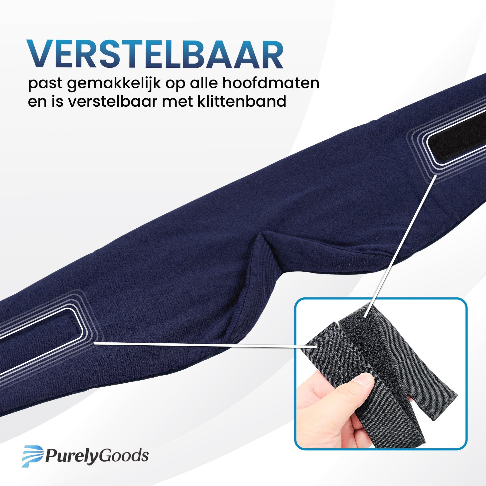 PurelyGoods oogmasker slaap verstelbaarheid voor ieder hoofd