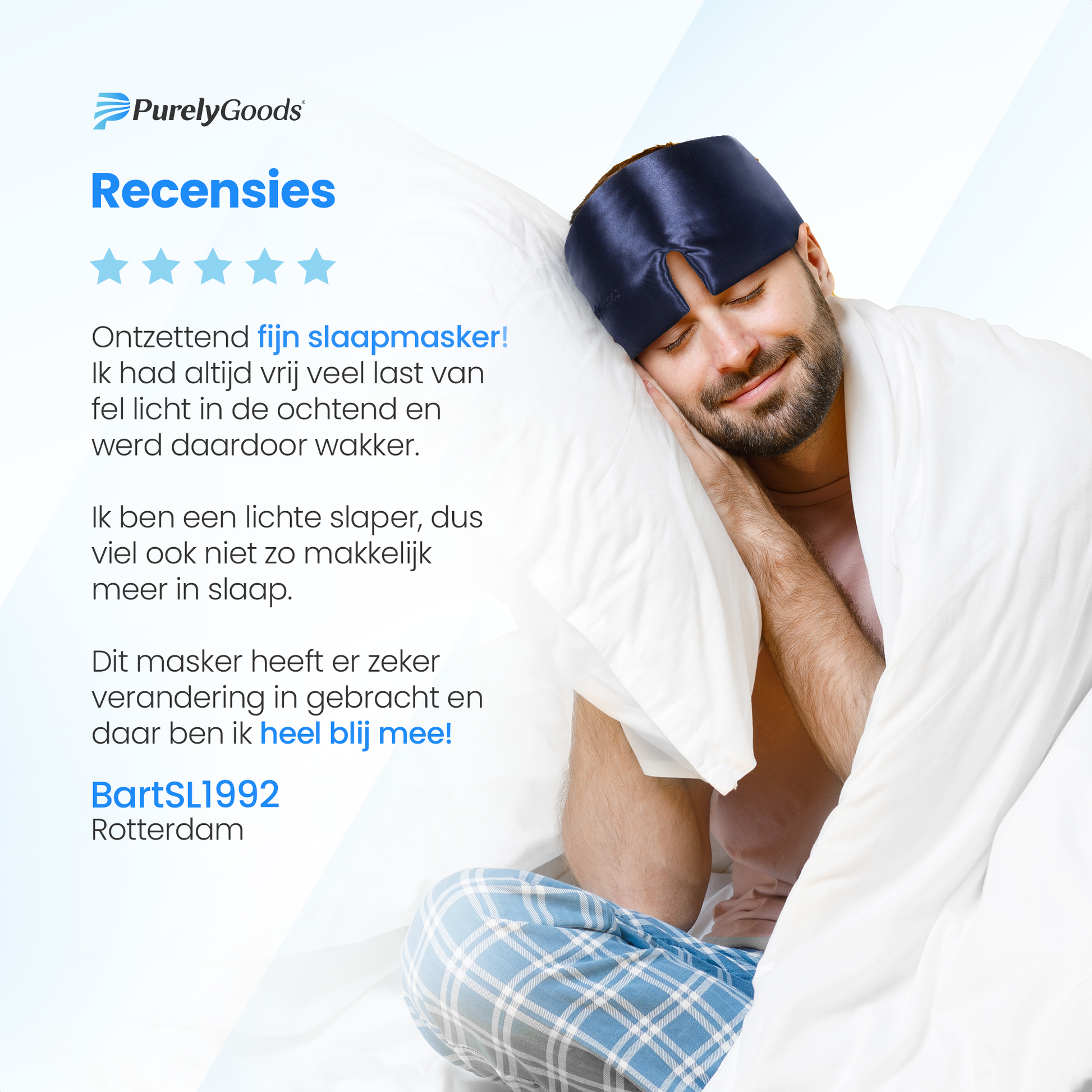 PurelyGoods zijden slaapmasker fijne review