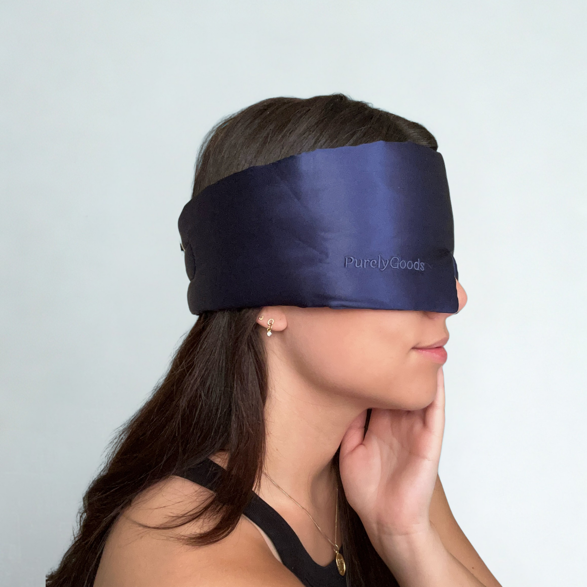 Zijden slaapmasker zijaanzicht