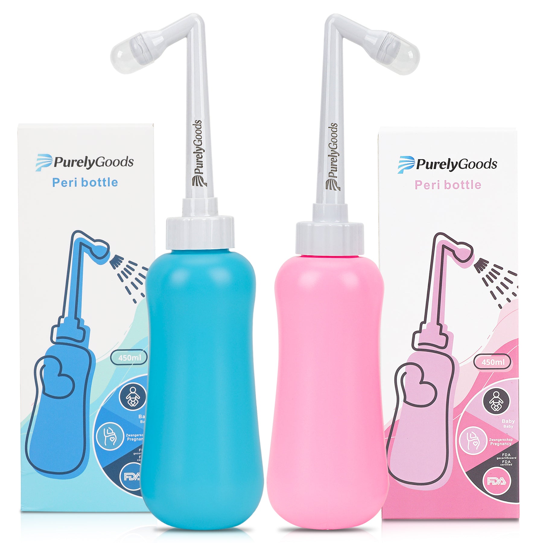 purelygoods peri bottles blauw en roze bundel