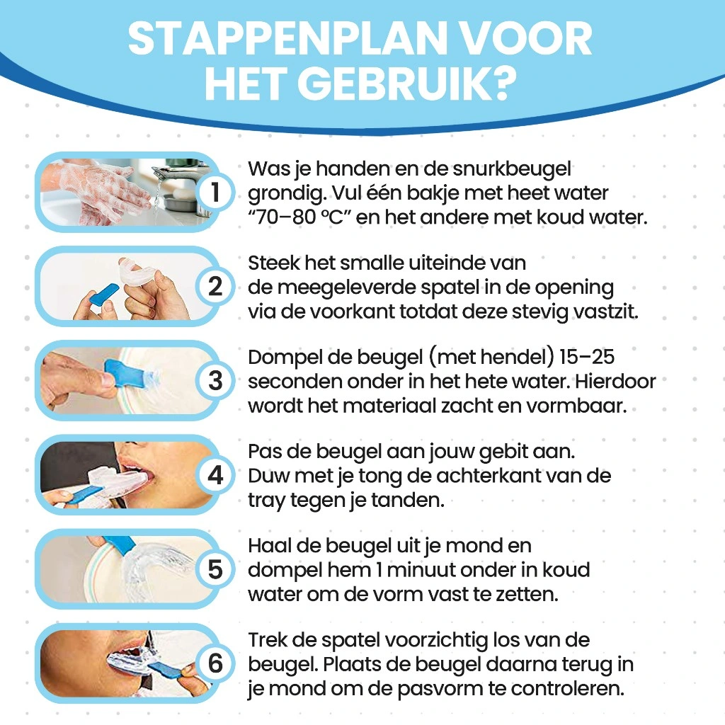 gebruiksaanwijzing purelygoods snurkbeugel comfort 