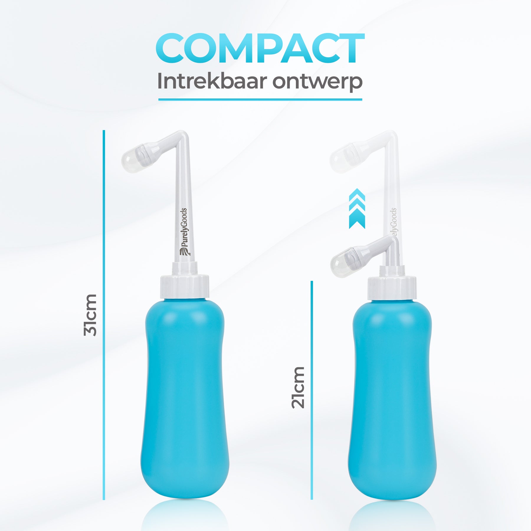 Intrekbaar en compacte peri bottle
