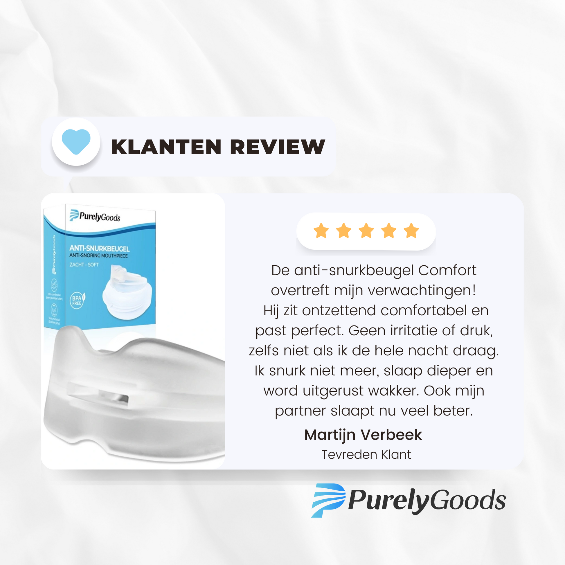 purelygoods anti snurkbeugel comfort ervaring