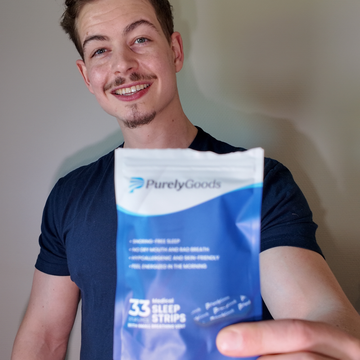 Klantreview purelygoods mondtape met blij gezihct