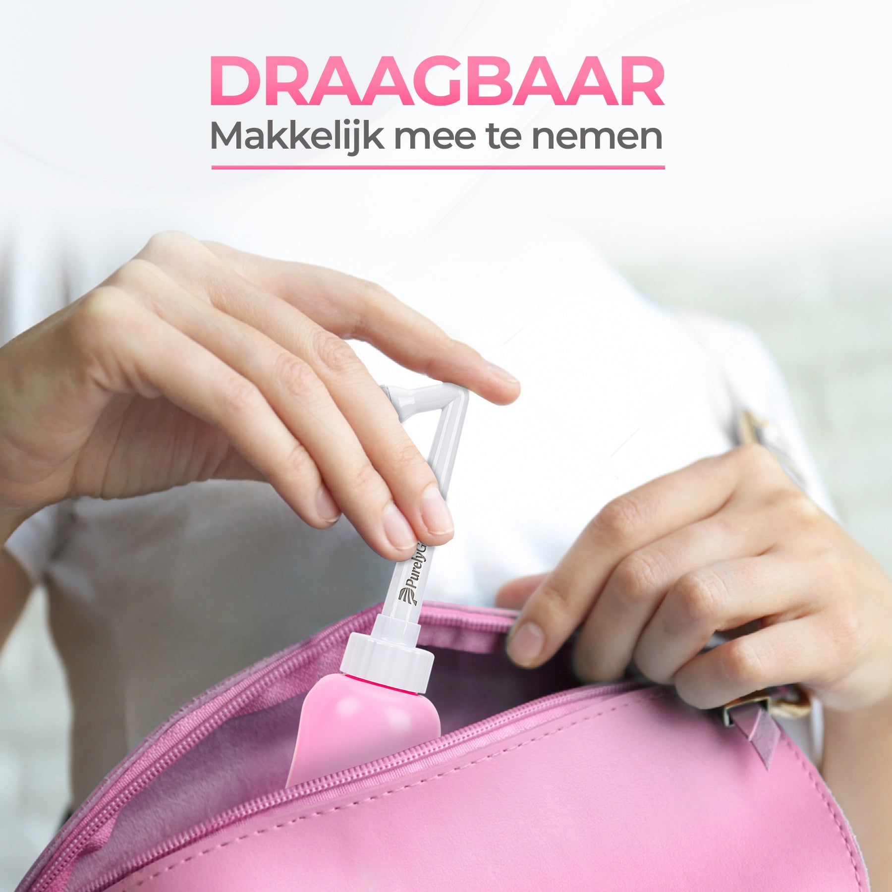 Draagbare bidet meenemen