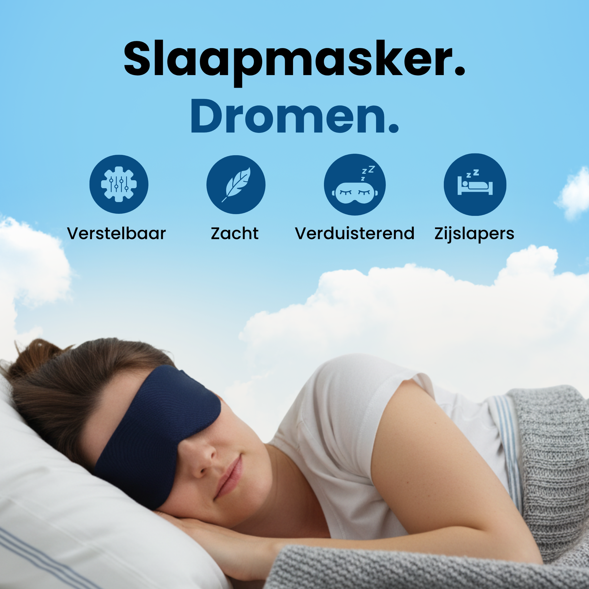 PurelyGoods oogmasker slaap donkerblauw kenmerken en voordelen