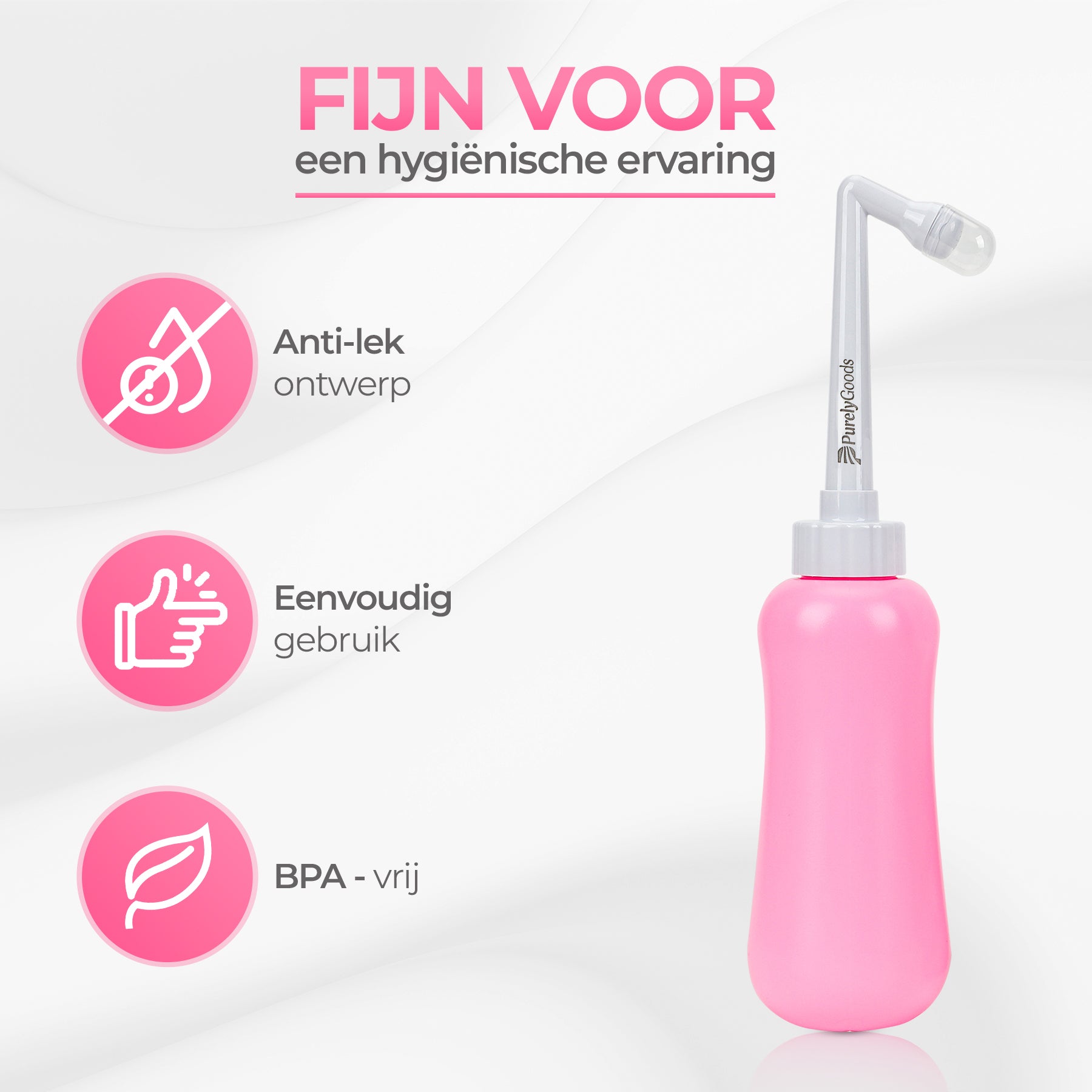 PurelyGoods Peri Bottle roze kenmerken