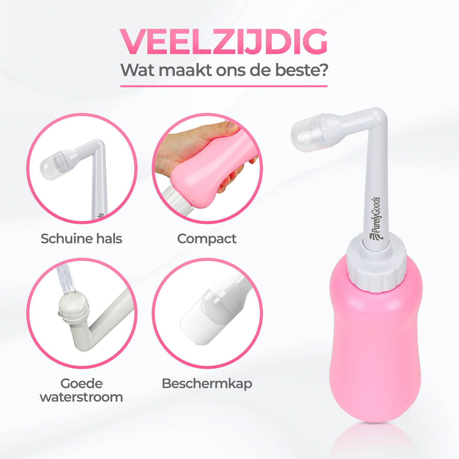 PurelyGoods peri bottle roze specificaties