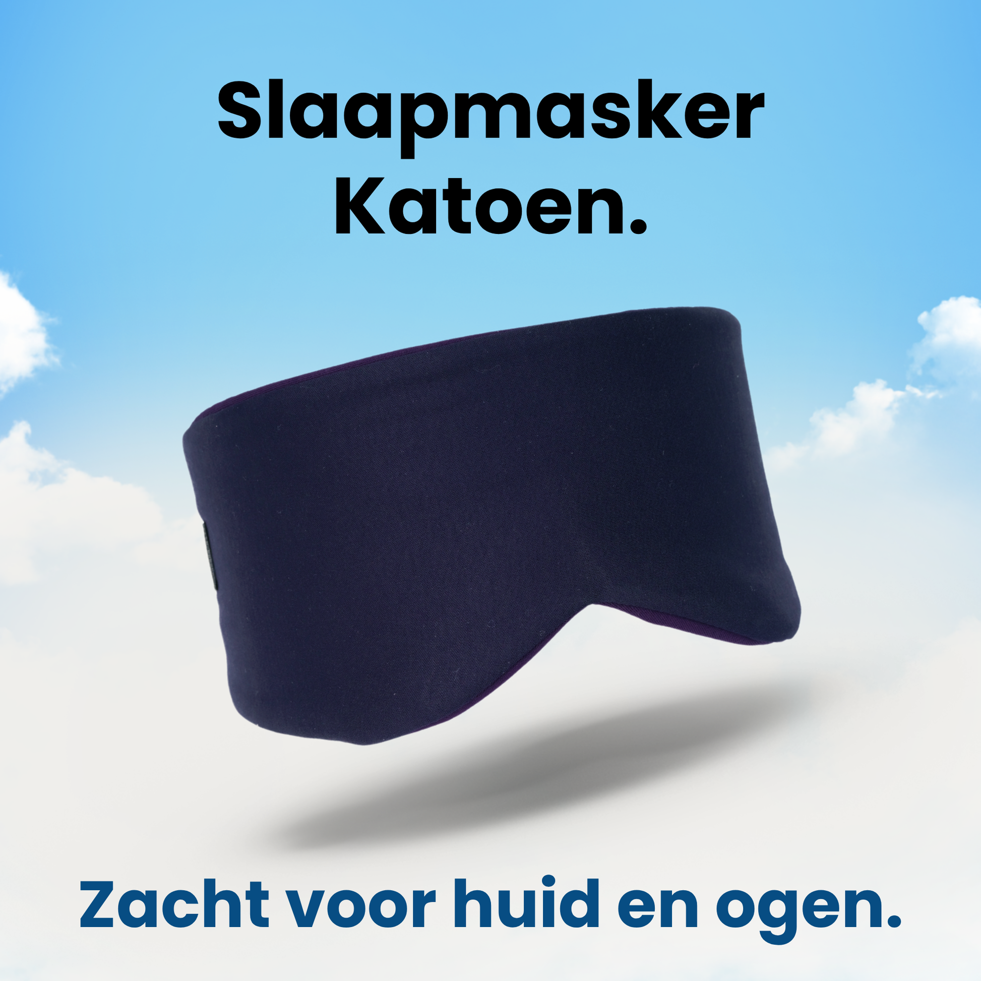PurelyGoods slaapmasker donkerblauw zacht voor huid en ogen