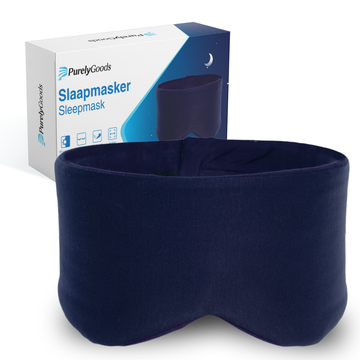 PurelyGoods Slaapmasker katoen donkerblauw hoofdafbeelding
