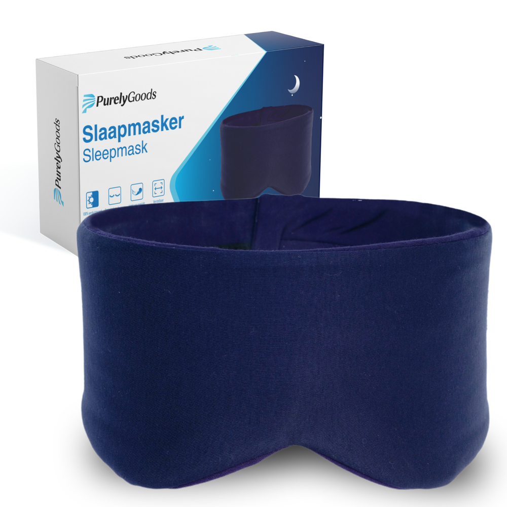 Slaapmasker PurelyGoods donkerblauw headimage