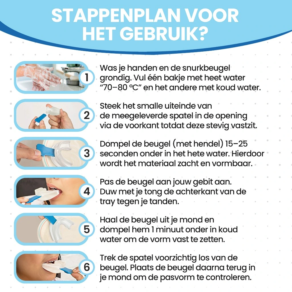 gebruiksaanwijzing purelygoods snurkbeugel comfort 