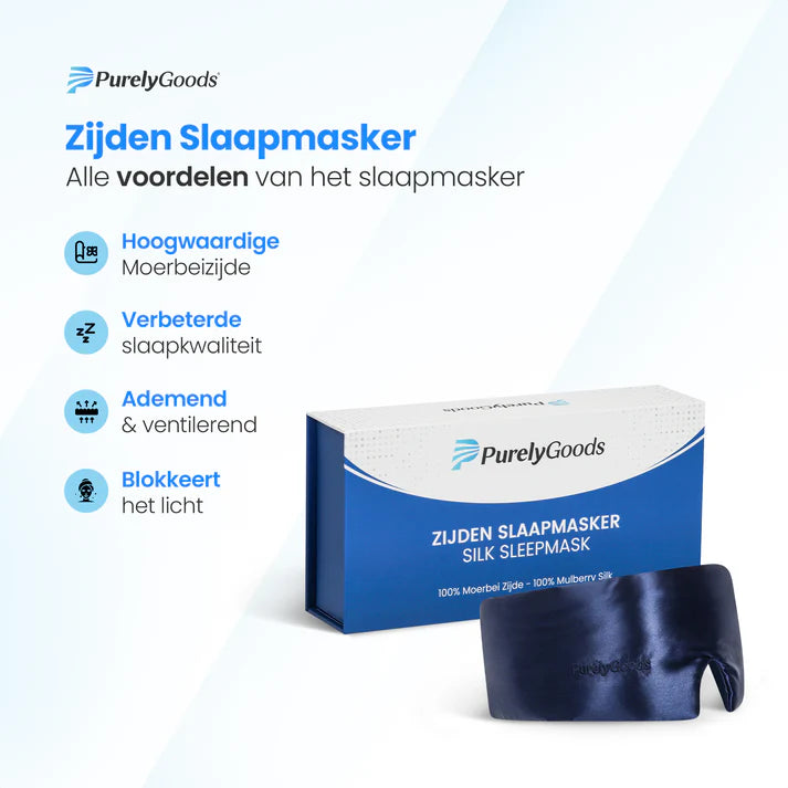 Voordelen van het PurelyGoods zijden slaapmasker