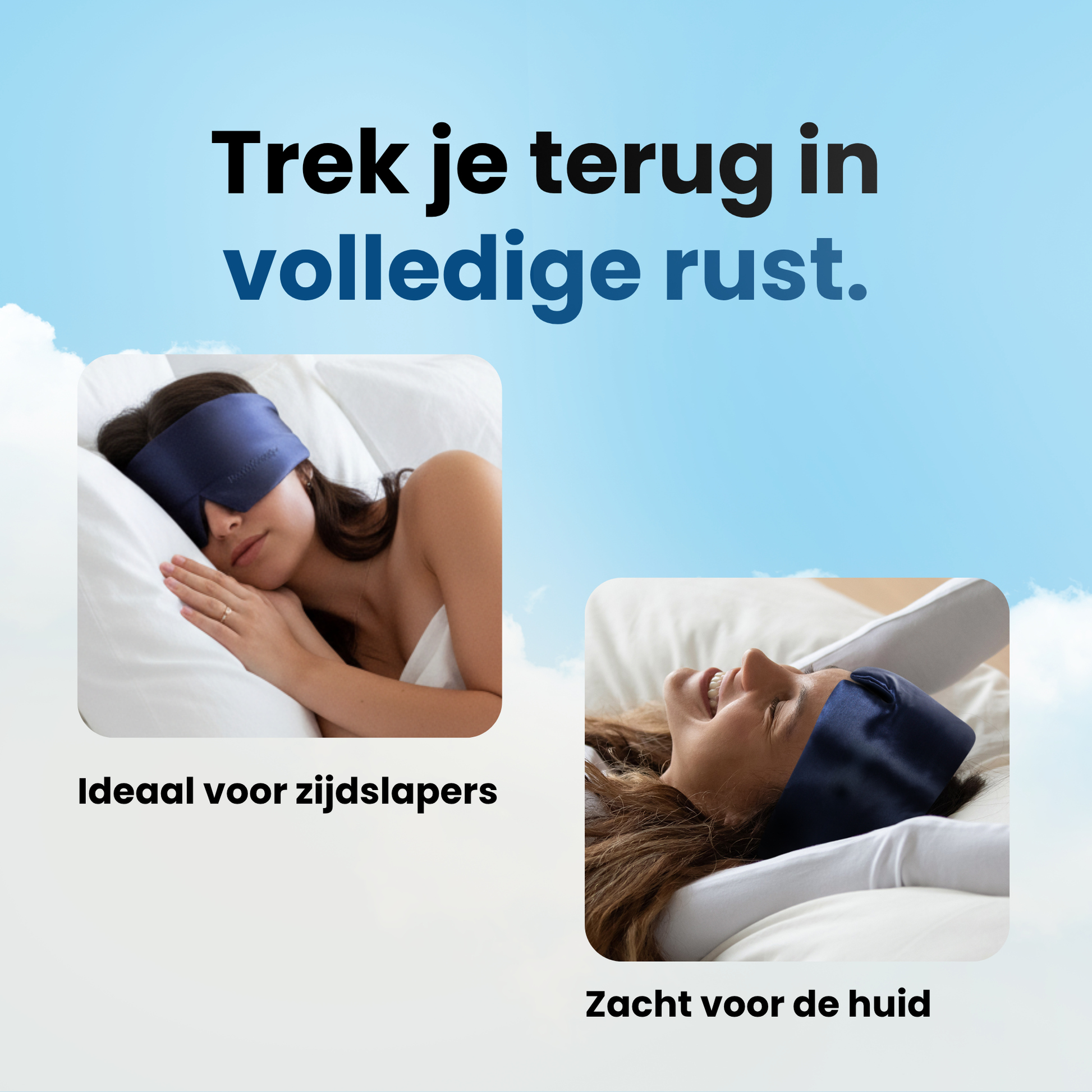  Zijde oogmasker PurelyGoods voor zijslapers en fijn voor de huid