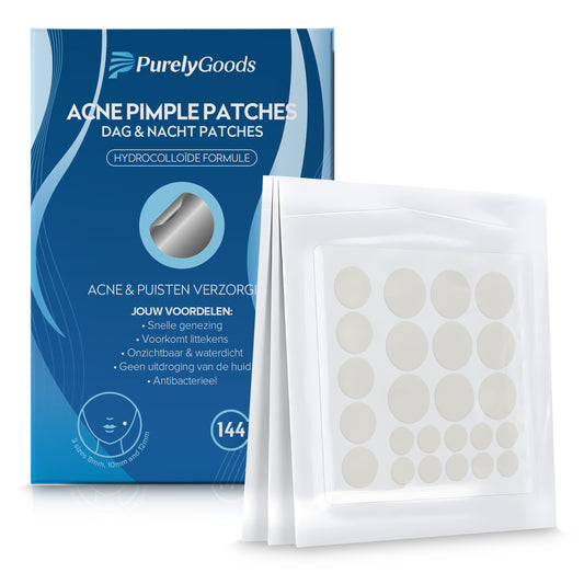 PurelyGoods acne pimple patches kopen – hydrocolloïde puistenpleisters dag en nacht 144 stuks
