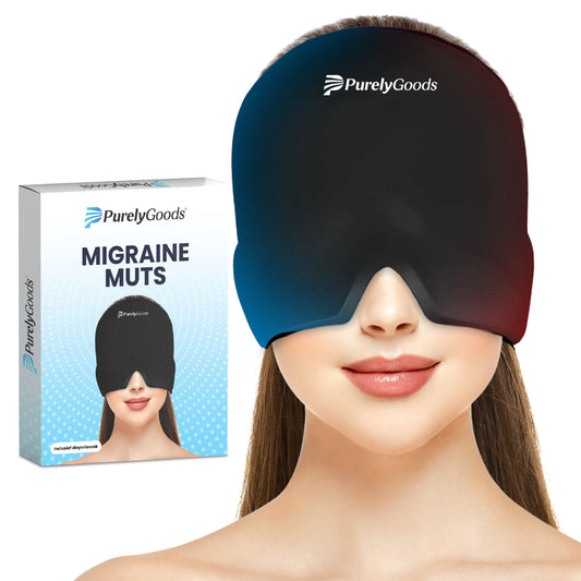 PurelyGoods migraine masker met verpakking – verkoelend hoofdpijn masker
