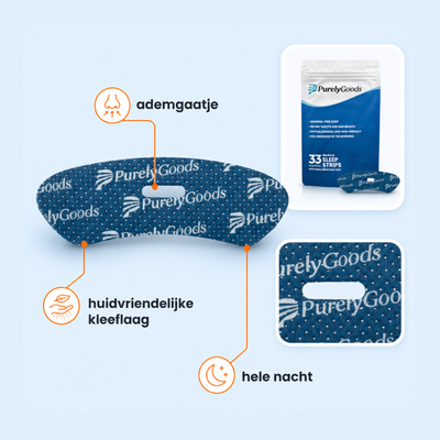 PurelyGoods mondpleister met ademgaatje en huidvriendelijke kleeflaag voor de nacht