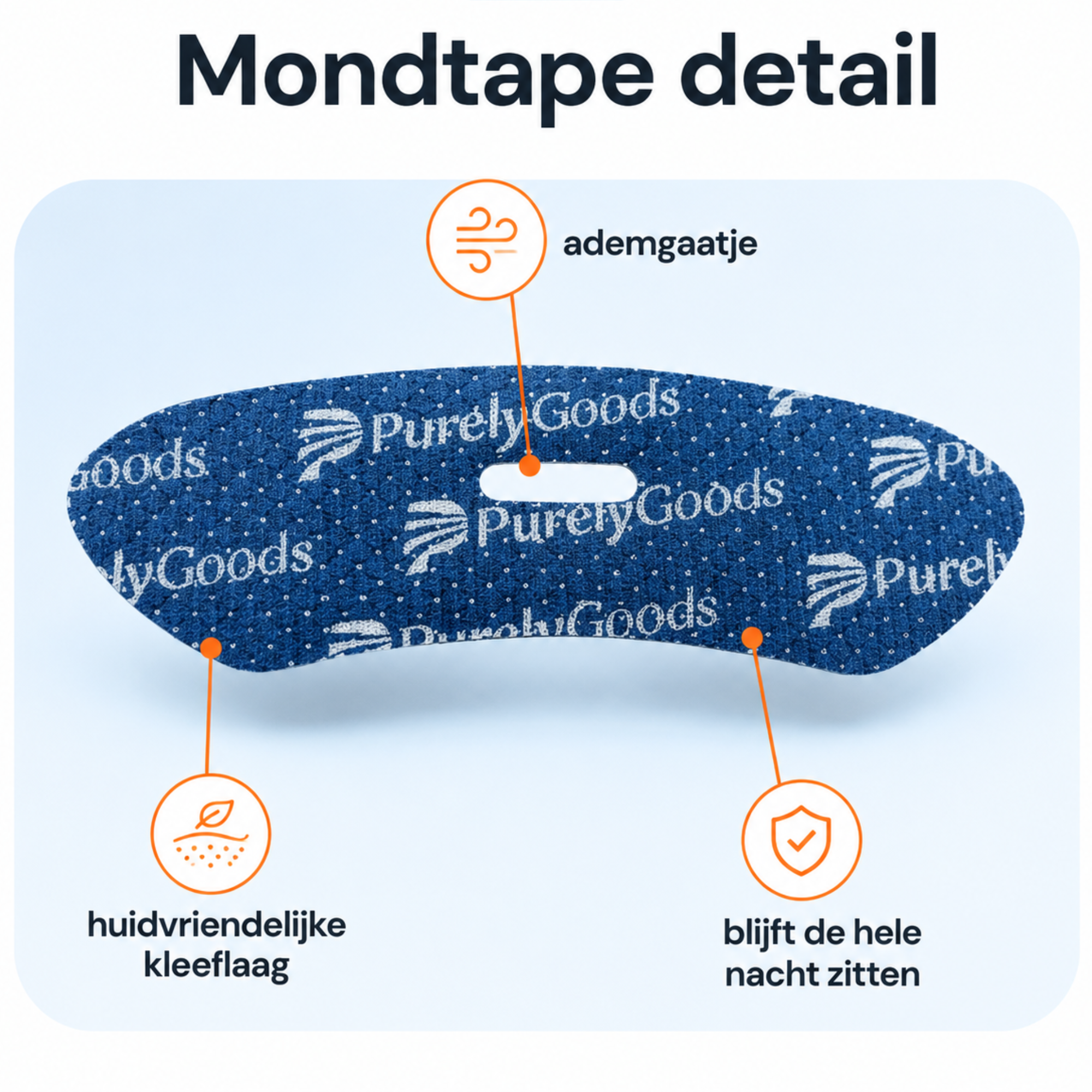 PurelyGoods mondtape met ademgaatje en huidvriendelijke kleeflaag voor de hele nacht