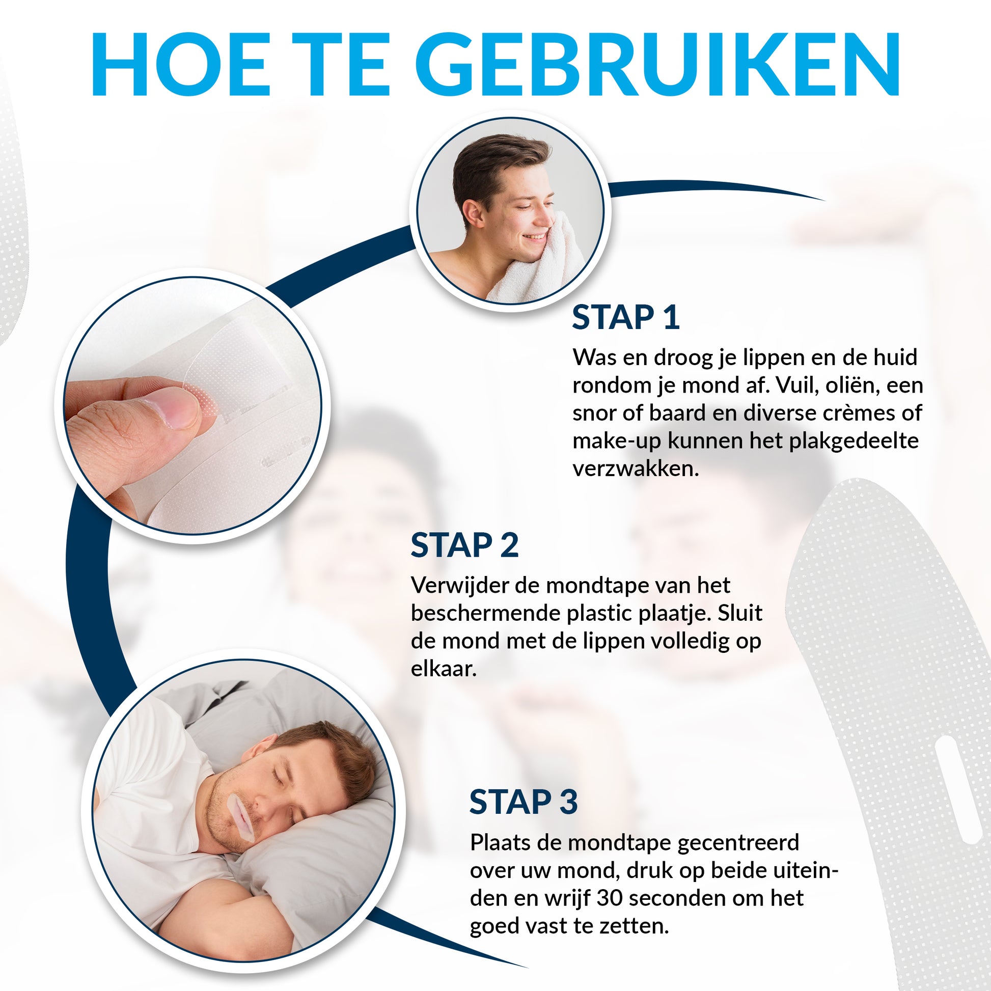 Hoe gebruik je PurelyGoods mondtape stap voor stap voor slapen en tegen snurken