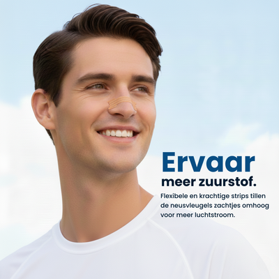 PurelyGoods neuspleisters tillen de neusvleugels zacht omhoog voor meer luchtstroom en comfortabeler ademhalen.