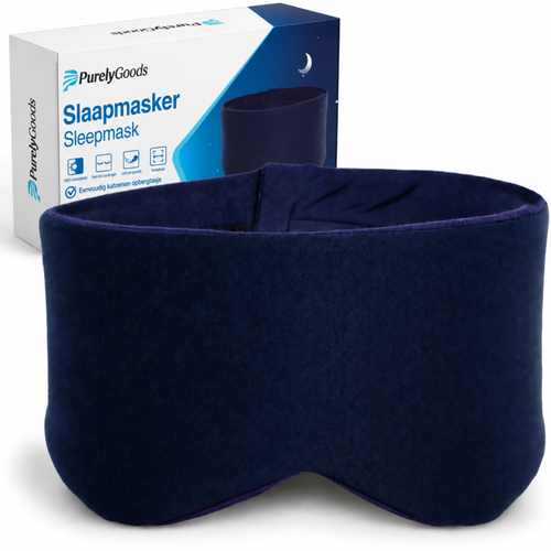 PurelyGoods Slaapmasker Katoen - Donkerblauw