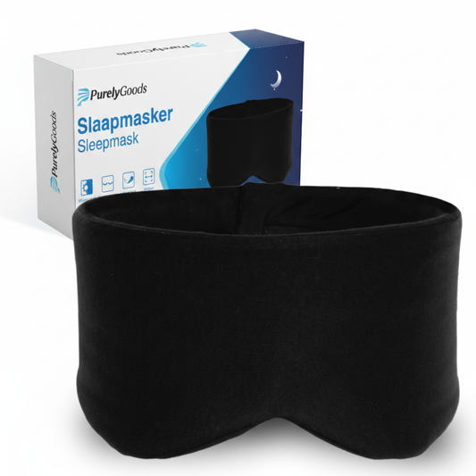 PurelyGoods katoenen slaapmasker met volledige verduistering voor comfortabel slapen